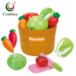 厨房玩蔬菜桶套装切水果玩具fo儿童