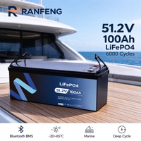 Batterie LiFePO4 48V 200Ah 6000 Cycles à Décharge Profonde avec BMS Bluetooth pour Stockage Solaire, Onduleur, Chariot de Golf, VR, Bateau, Personnalisable