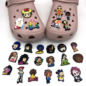 ANCK 2024new Wholesale Classic DIY Shoe Buckle Movie Cartoon Rubber Pvc Decorated Shoes