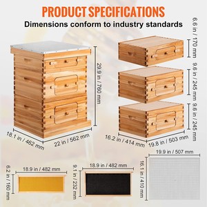 Cera de abejas <span class=keywords><strong>colmena</strong></span> para abejas 3 capas 10 Marco madera miel abeja <span class=keywords><strong>colmena</strong></span> caja kit apicultura equipo Apicultura - Product Image 6