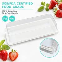 Plateau rectangulaire en plastique transparent de qualité alimentaire PET pour gâteau Golden Prime, tranches de gâteau au chocolat – Fournisseur d'usine