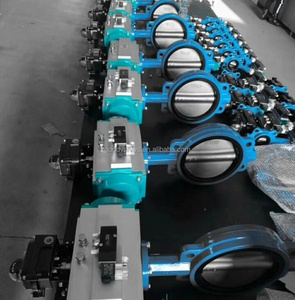 Gang điều khiển không khí Van bướm nước khí nén thiết bị truyền động DN100 PN16 thủy lực Van bướm với hiệu suất cao - Product Image 6