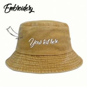 Sombrero de cubo bordado personalizado para mujer, sombrero de verano de algodón ligero para actividades al aire libre, pesca, esquí informal, ciclismo - Product Image 5