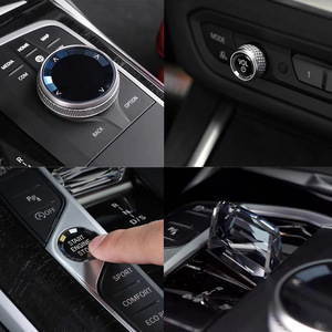 Ensemble de pommeaux de levier de vitesse BMW Crystal Gear Shift Knob Set Automatic Three Four Piece Glossy Black Matte Silver - Product Image 4