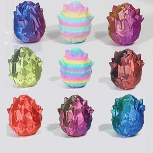 Set di Uova di Dinosauro Stampate in 3D, Giocattolo con Uova di Drago in Cristallo e Gemme, Ornamento Figurativo, Regalo Colorato a Tema Animale - Product Image 2