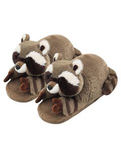 Pantuflas de algodón con <span class=keywords><strong>Panda</strong></span> Rojo mapache para niñas, cómodos zapatos de felpa para el hogar con forro de malla y relleno de algodón PP - Product Image 1