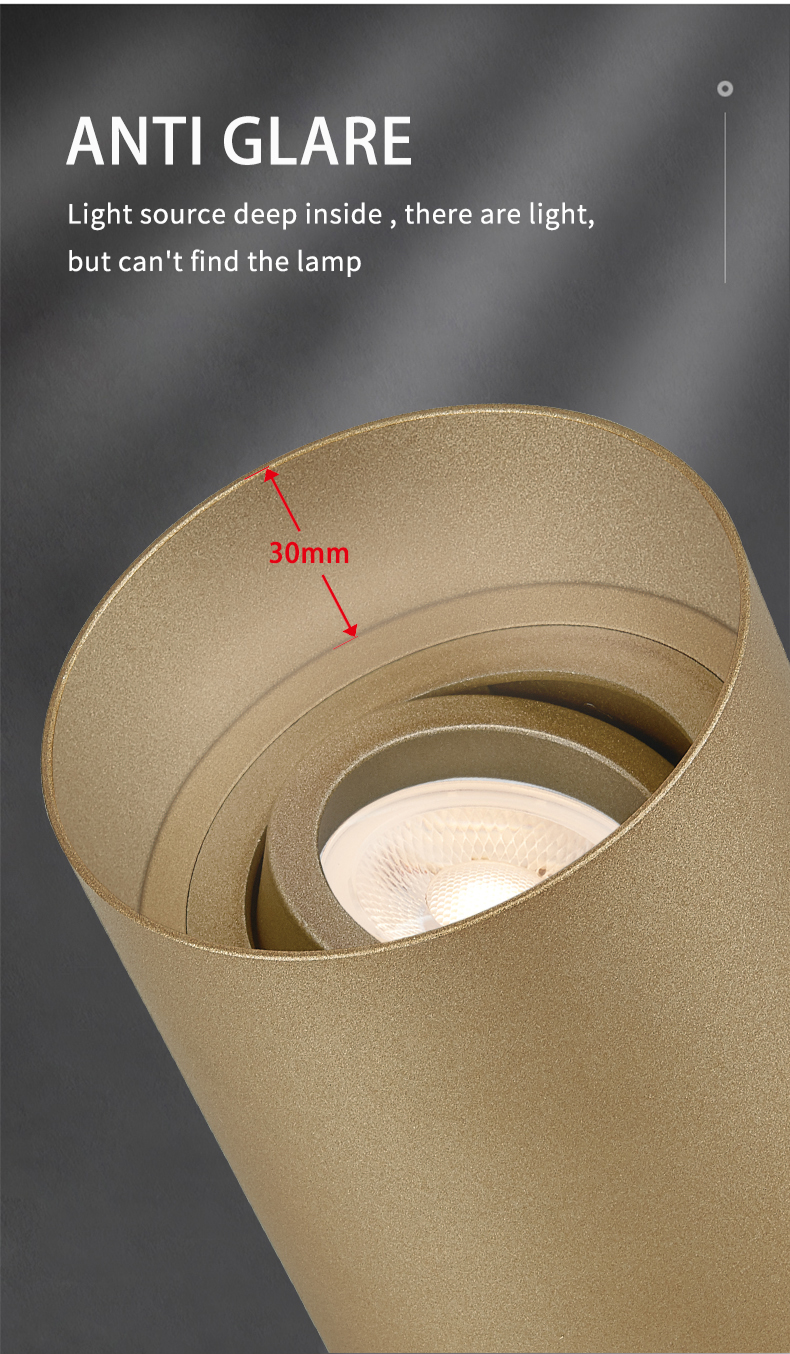 Adjustable AC 220-240V Surface Mounted LED Downlights Cylinder IP20