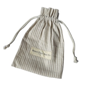 Custom Printed Eco Friendly <b>Small</b> Organic Linen Cotton Drawstring Cosmetic <b>Gift</b> <b>Bag</b> With Dual-string - Product Image 1