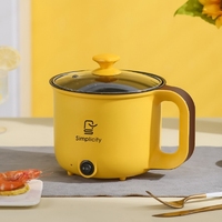 Casserole Électrique Multifonctionnelle pour la Maison, Marmite Électrique Antiadhésive, Cuiseur Polyvalent, Pot à Nouilles, Poêle à Frire