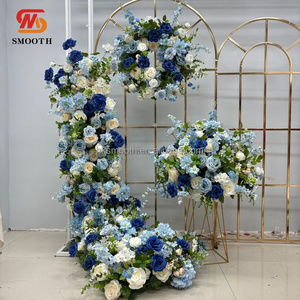 Ramo Floral de Rosas Artificiales de Seda Azul Real, para Centros de Mesa de Boda, Venta al Por Mayor - Product Image 4