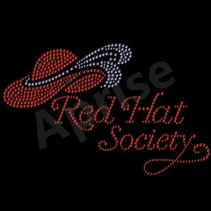 Aprise-빨간 모자 다리미 모조 다이아몬드 전달 모티 열전달 여학생 디자인 티셔츠 맞춤 제작