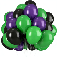 Ballons en latex de qualité supérieure, épais, vert, violet, noir, couleurs assorties, pack de ballons compatibles avec l'hélium, pour mariage, baby shower, festival