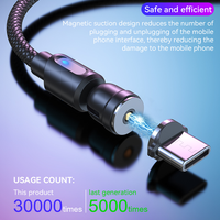 Nouveaux produits Câbles De données Magnetico USB Tipo C De Carga Rapida 540 degrés rotatif 3 en 1 câble de charge magnétique