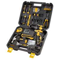 Perceuse sans fil sans balais 21V, tournevis électrique à 2 vitesses, kit de perceuse électrique, kit combiné de perceuse à main avec batterie au lithium 18V