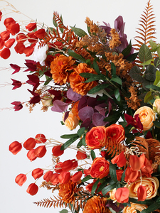 <strong>Sunset</strong> Color Large Floral Swag Set for Rectangle Head Table Assorted Floral Centerpiece Set Artificial <strong>Flower</strong> for Wedding - Product Image 5