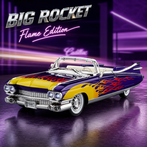 Modellino Auto d'Epoca in Lega Scala 1:24 con Funzione Pull-back, Suono e Luci, Pezzo Decorativo per Casa - <span class=keywords><strong>Cadillac</strong></span> LaCrosse Floral - Product Image 5