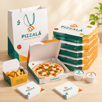 Nouvelle boîte à pizza personnalisée imprimée à 3 compartiments, emballage en carton de qualité alimentaire pour mini-pizzas, boîte à emporter écologique
