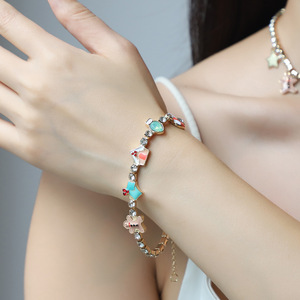 Aiguille d'argent série de Noël ensemble goutte d'huile cuivre griffe chaîne doux adolescent Style neige maison collier boucles d'oreilles - Product Image 6