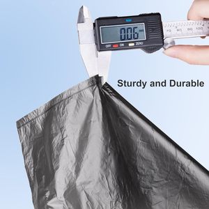 Ioddm 21 <strong>Gallon</strong> Heavy Drawstring <strong>Trash</strong> Bags 100 Count Thick Compatible with Code X <strong>Cans</strong> Leak Resistant Black Garbage Liners - Product Image 1