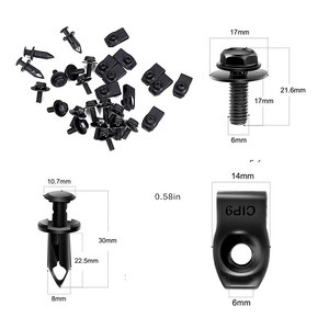 Boulons de protection de capot de voiture, clips de garde-boue en métal en forme de U pour réparation et remplacement DZ 01 - Product Image 1