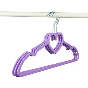 Factory Wholesale Purple Plastic Clothes hangers Strong plastic coat hanger