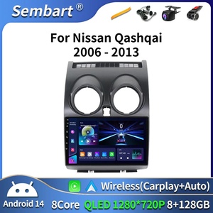 Pour <span class=keywords><strong>Nissan</strong></span> <span class=keywords><strong>Qashqai</strong></span> J10 2006 <span class=keywords><strong>2007</strong></span> 2008-2013 <span class=keywords><strong>Autoradio</strong></span> Android AI Voice Wireless CarPlay Android Auto Radio 4G Multimédia de voiture GPS 2din - Product Image 1