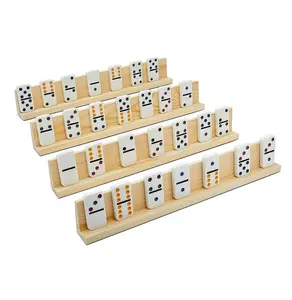 Wooden dominoes, domino table, professional gamer assist