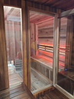 Sauna extérieur en bois de pruche pour 3-4 personnes, directement de l'usine, cabine de sauna traditionnelle finlandaise, chauffage à vapeur sèche