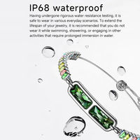 Bracelet intelligent sans écran, compteur de pas, moniteur de fréquence cardiaque, suivi du sommeil, mesure de l'oxygène sanguin, étanche IP68 pour chaîne de pierres précieuses