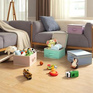 Collapsible Storage <b>Box</b> with Lid Fabric Storage <b>Box</b> for Clothes <b>Wardrobe</b> Storage Bins - Product Image 3
