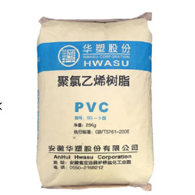סין מייצר באיכות גבוהה לבן אבקת PVC Sg-5 PVC שרף K-67