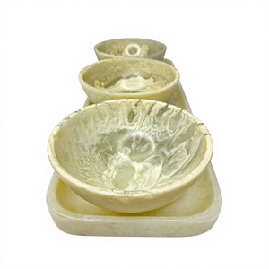 Handcrafted Luxury Resin Dry Fruit Serving Set Premium Epoxy Tray Bowls Angel Eco-Friendly Freezer Safe Gifting Decorative - Product Image 2