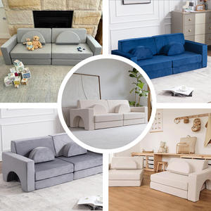 थोक tengxiang 10 टुकड़े फर्नीचर फोल्डेबल बच्चों के प्ले सोफे मॉड्यूलर बिल्डिंग ब्लॉक स्पंज पैचवर्क कुशन सोफा - Product Image 2