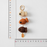 Porte-clés poupée au crochet, mini-jouets, animaux amigurumi, peluches faites main, tricot au crochet, Feng Shui, porte-clés poisson porte-bonheur, amulette
