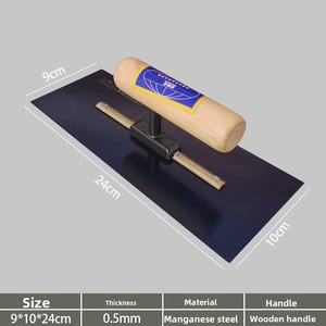 Spatola in Acciaio Inossidabile Blu con Manico in Plastica/Legno, Lama Allungata, Design Senza Chiodi Oilman - Product Image 3