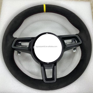 Volante in Pelle per Auto <span class=keywords><strong>Porsche</strong></span> Cayenne Boxster Panamera <span class=keywords><strong>Cayman</strong></span> 911 991 992 996 997 970 981 987 718 Accessori Auto - Product Image 3
