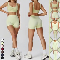 Ensemble de yoga 6 pièces pour femmes, vêtements de sport, soutien-gorge de sport sexy push-up, leggings de yoga taille haute pour femmes, vêtements de loisirs