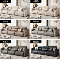 Juego de Muebles de Sofá en Forma de L de Cuero Genuino Estilo Moderno 2025, Color Negro, Preferencial para Apartamentos y Hoteles, Sofá Cama de 2 Plazas
