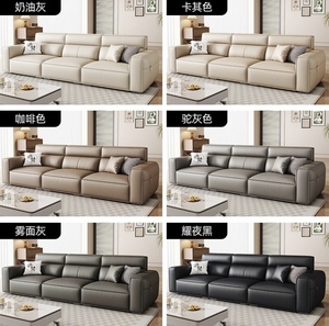 Set di mobili per divani in vera pelle in stile nordico 2025 tariffa nera preferenziale per appartamenti Hotel-<span class=keywords><strong>Letto</strong></span> a <span class=keywords><strong>2</strong></span> <span class=keywords><strong>posti</strong></span> - Product Image 3
