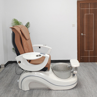 Fauteuil de Pédicure de Luxe Électrique Inclinable avec Massage pour Salon de Manucure et Spa