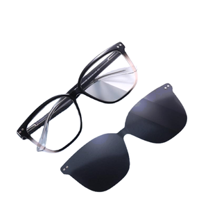 <span class=keywords><strong>Lunettes</strong></span> de soleil magnétiques à clipser pour hommes et femmes, monture noire, surdimensionnées, UV400, pour la conduite quotidienne, polarisées - Product Image 2