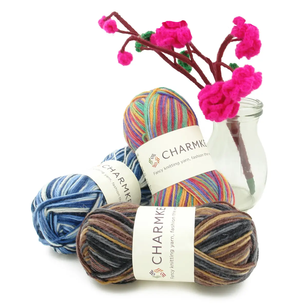 Charmkey high quality wool and nylon blend yarn for knitting beautiful clothes