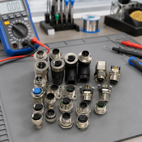 Connecteur de boîte de jonction électrique Linconn M12 étanche IP66, mâle/femelle, à vis, 3, 4, 5, 8 broches