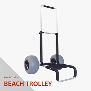 アルミビーチカート折りたたみビーチトロリー釣りトロリーカートバルーンホイール付き - Product Image 6