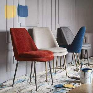 <span class=keywords><strong>Chaises</strong></span> <span class=keywords><strong>de</strong></span> salle à manger modernes en tissu velours et métal, <span class=keywords><strong>chaises</strong></span> <span class=keywords><strong>de</strong></span> salle à manger <span class=keywords><strong>de</strong></span> luxe pour restaurant français - Product Image 2