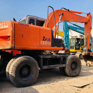 Pintura Original de alta calidad usada Doosan DH130W excavadora de ruedas excavadora usada confiable para la venta - Product Image 1