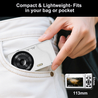Filtres rétro pour caméra CCD A65 Écran rabattable 3.0 "2000mAh Enregistrement longue durée Time-lapse 4K Ultra Video Camera Vlog Trip