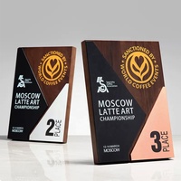 Plaque de récompense sportive en bois et cristal, design personnalisé, vente en gros, avec base métallique, trophée créatif en cristal K9, du fabricant de certificats