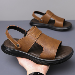 Sandalias de verano para hombre, con punta abierta, casuales, con suela de goma, forro de PU, fáciles de poner, hechas en China. - Product Image 4