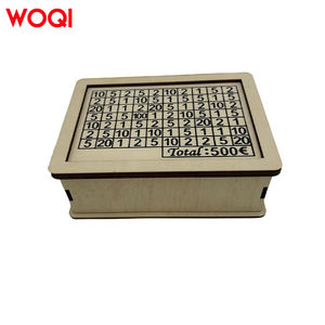 <span class=keywords><strong>Caja</strong></span> <span class=keywords><strong>de</strong></span> dinero <span class=keywords><strong>de</strong></span> madera reutilizable WOQI con objetivo <span class=keywords><strong>de</strong></span> dinero y números cruzados para organizar dinero y seguir el progreso - Product Image 3